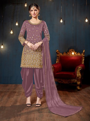 Designer Party Wear Tafeta Silk Salwar Suit