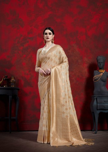Designer Linen Art Silk Traditional Wear Saree