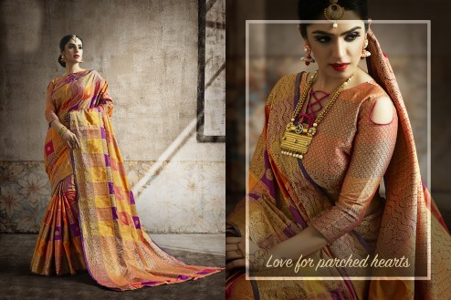 Designer Casual Wear Banarasi Silk Saree
