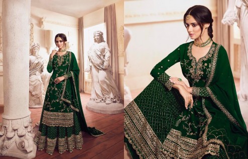 Designer Party Wear Georgette Embroidred Suit
