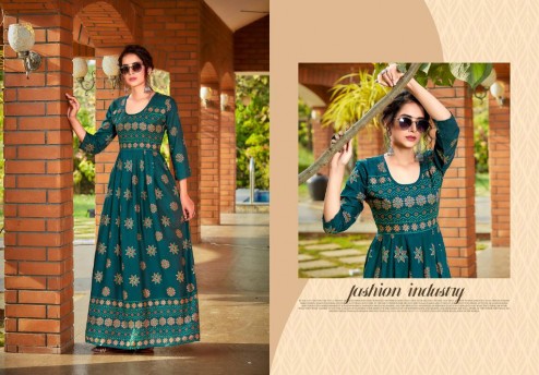 Designer Party Wear Readymade Long Gown Kurti