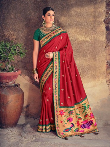 Designer Traditional Wear Two Tone Silk Saree
