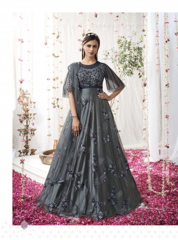 Wedding Wear Butterfly Net Salwar Suit