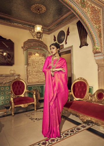 Designer Party Wear Soft Handloom Weaving Silk Saree