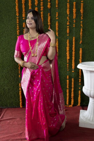 Latest Designer Party Wear Banarasi Silk Saree