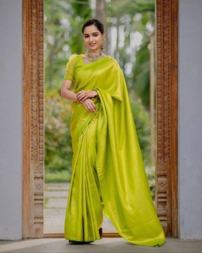 Latest Designer Party Wear Pure Soft Banarasi Silk Saree