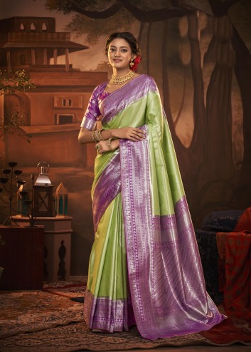 Latest Designer Party Wear Pure Kanchipuram Silk Saree