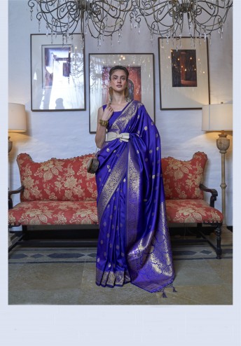 Latest Designer Party Wear Handloom Weaving Silk Saree