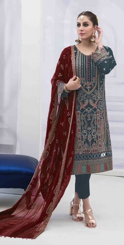 Heavy Party Wear Embroidered Salwar Suit
