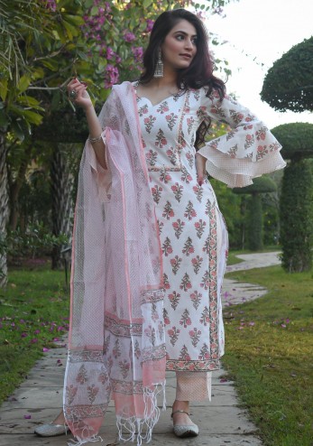 Traditional Function Wear Readymade Cotton Salwar Suit