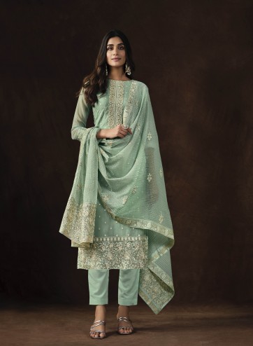 Traditional Party Wear Designer Soft Organza Salwar Suit