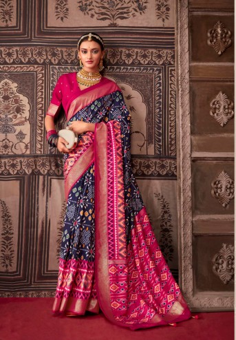 Traditional Function Wear Velvet Tusser Silk Saree Collection