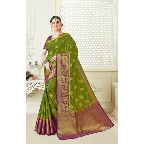Beautiful Indian Tussar Silk Saree