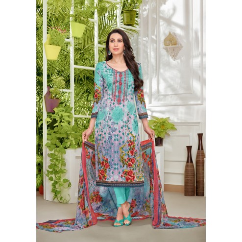 Printed Designer Pure Jam Satin Salwar Suit