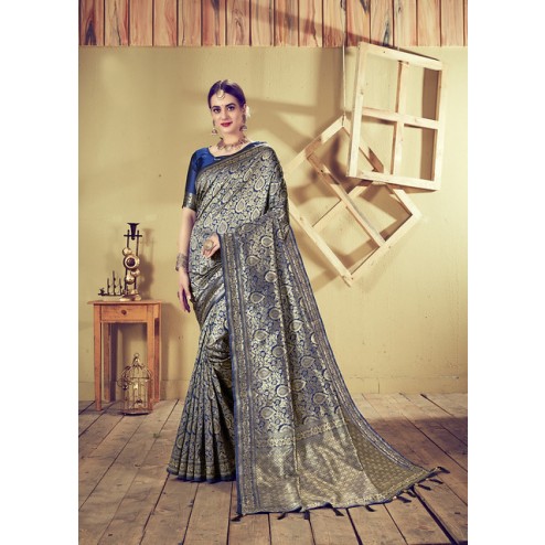 Designer Classic Wear Topdyed Silk Saree