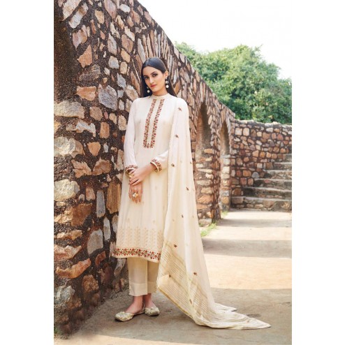 Designer Embroidred Muslin Salwar Suit