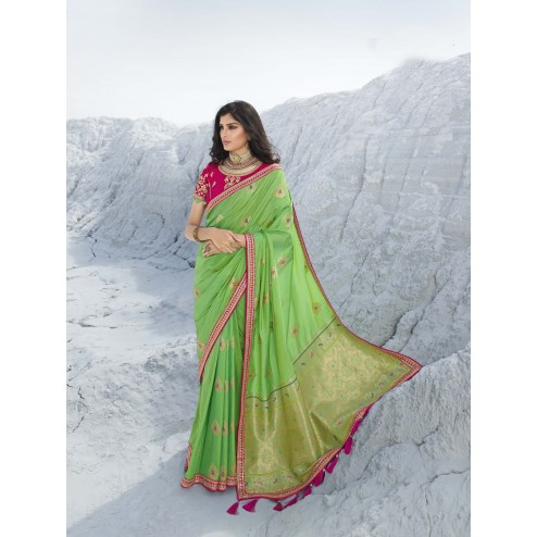 Heavy Designer Traditional Wear Silk  Saree