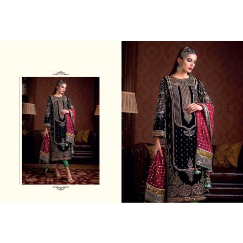 Heavy Embroidred Designer Foux Georgette Pakistani Style Suit