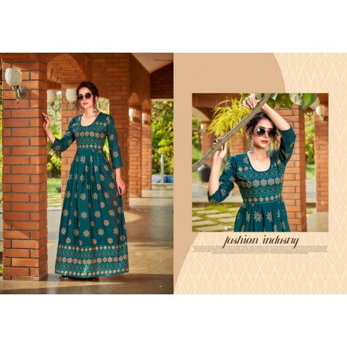 Designer Party Wear Readymade Long Gown Kurti