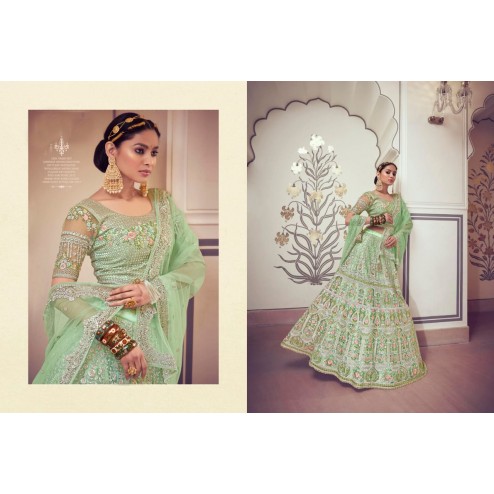 Designer Wedding Wear Net Lehenga Choli