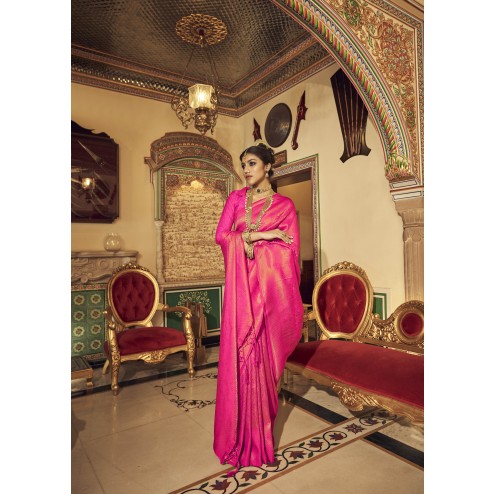 Designer Party Wear Soft Handloom Weaving Silk Saree