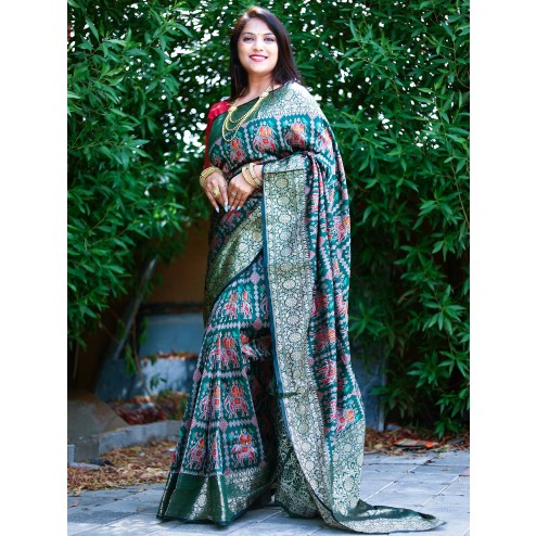 Designer Party Wear Patola Silk Saree