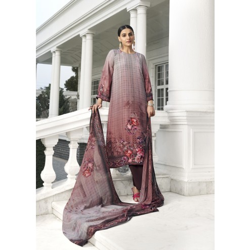 Latest Designer Party Wear Crepe Salwar Suit