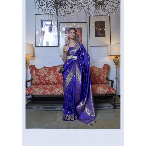 Latest Designer Party Wear Handloom Weaving Silk Saree
