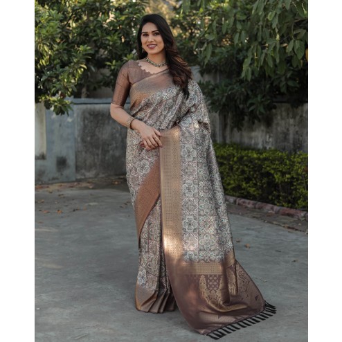 Latest Designer Party Wear Soft Banarasi Silk Saree