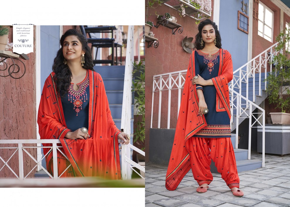Blue Color Incredible Punjabi Patiyala Dress Party Wear Salwar Patiyala  Suits Ready Made With Embroidery Work Heavy Net Dupatta Dress Suit - Etsy