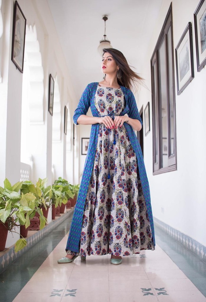 3/4th Sleeve Party Wear Heavy Rayon Embroidery Long Kurti at Rs 649/piece  in Surat