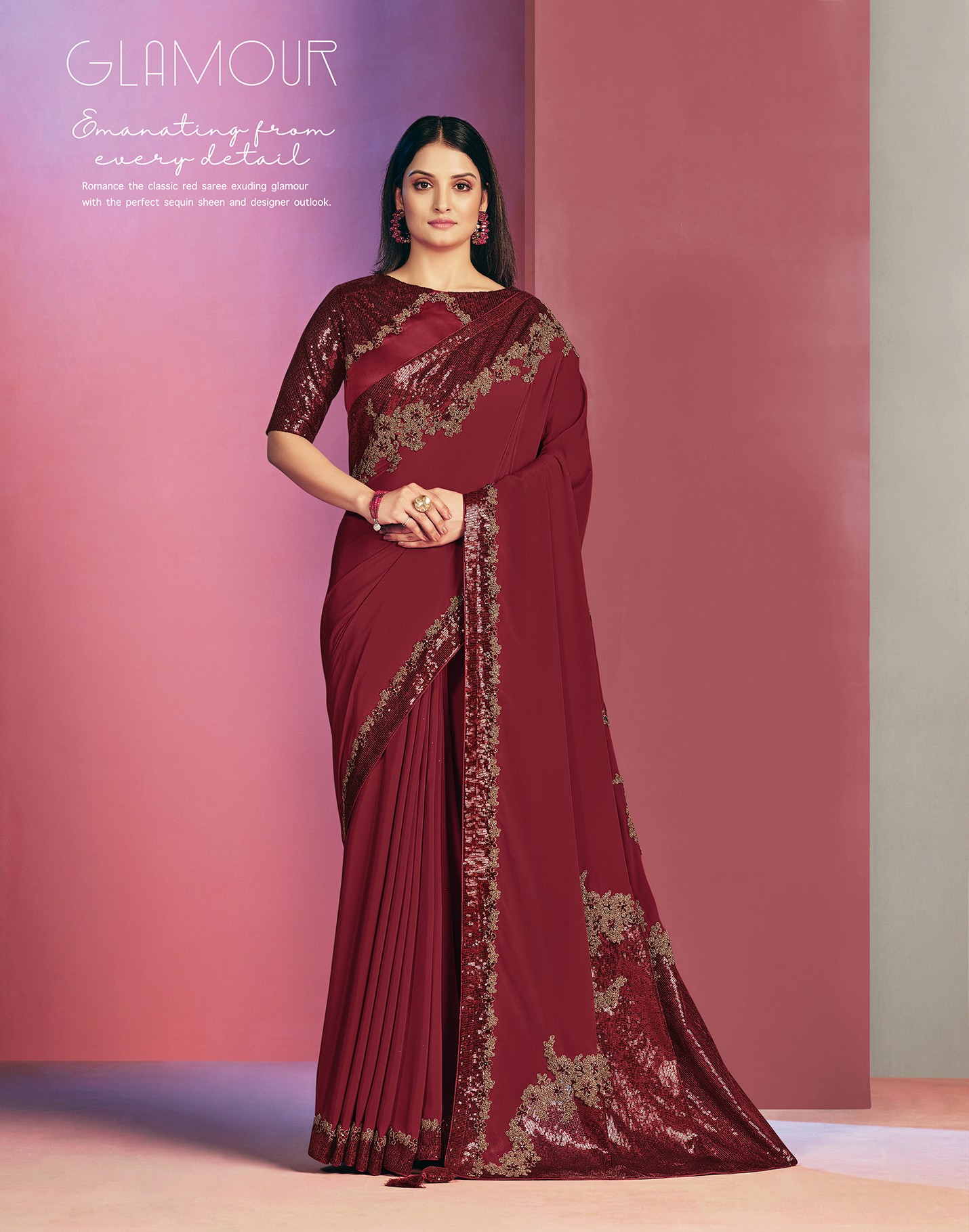 Maroon Colour Fancy Designer Latest Stylish Festive And party Wrear Rangoli  silk Coding Embroidery Work saree Collection 5035 - The Ethnic World