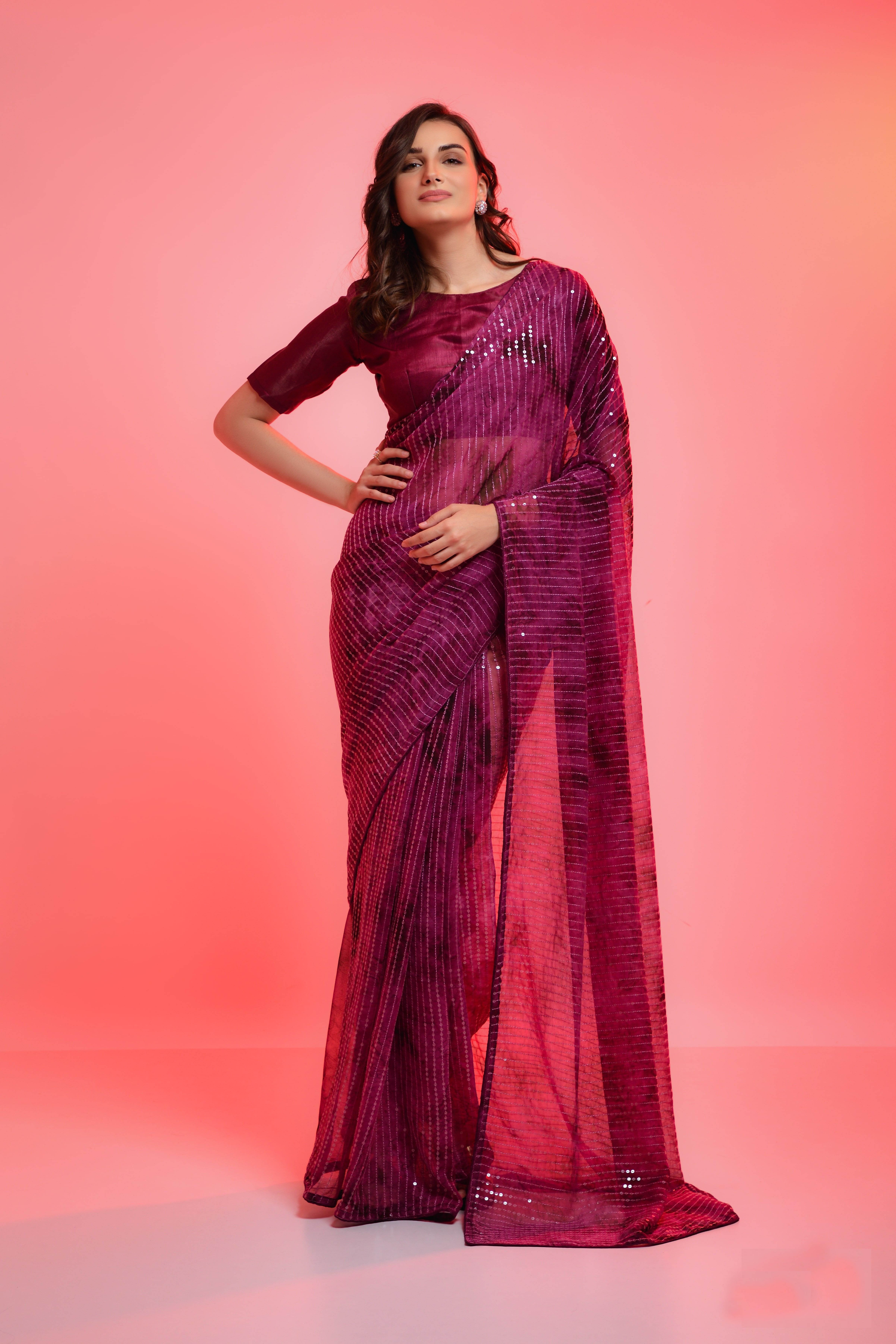 Party Wear Chiffon Saree In Fashion – Style.Pk-pokeht.vn