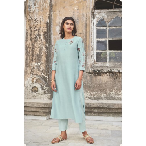 Buy Pakistani Designer OffWhite Kurti with Different Cuts online   Looksgudin